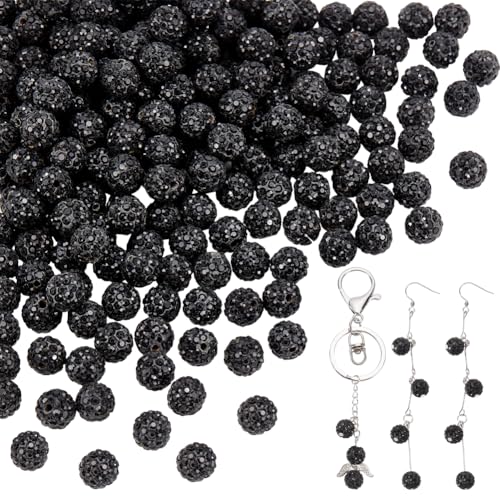 PH PandaHall 200pcs Strass Perlen 10mm Schwarz Kristall Perlen Disco Ball Perlen Polymer Clay Perlen Glitter Perlen für Freundschaftsarmband Halskette Ohrring Schmuck machen PH PandaHall 200pcs Strass Perlen 10mm Schwarz Kristall Perlen Disco Ball Perlen Polymer Clay Perlen Glitter Perlen für Freundschaftsarmband Halskette Ohrring Schmuck machen von PH PandaHall