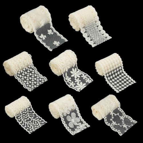 PH PandaHall 21.9m 8 Styles Spitze Trim Band 7cm Stickerei Spitze Band Sewing Lace Trim Vintage Spitze Band Polyester-Spitzenband für Karneval Nähen Kunsthandwerk Hochzeit Geschenkverpackungen PH PandaHall 21.9m 8 Styles Spitze Trim Band 7cm Stickerei Spitze Band Sewing Lace Trim Vintage Spitze Band Polyester-Spitzenband für Karneval Nähen Kunsthandwerk Hochzeit Geschenkverpackungen von PH PandaHall
