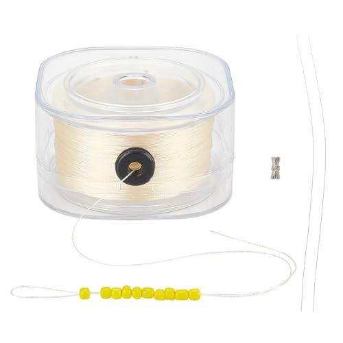 PH PandaHall 225m 0.2mm Schnur Für Armband Perlengarn Rocailles Perlengarn Nähschnur Mit Zuleitungsdraht Und Organisationsetui Für Ledernähte Perlenschmuck Armbänder Herstellung Beige PH PandaHall 225m 0.2mm Schnur Für Armband Perlengarn Rocailles Perlengarn Nähschnur Mit Zuleitungsdraht Und Organisationsetui Für Ledernähte Perlenschmuck Armbänder Herstellung Beige von PH PandaHall
