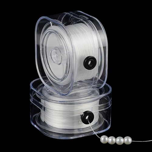 PH PandaHall 230m Stretchy String für Armbänder 2 Rollen 0.2mm Elastische Armband Schnur Flaches Perlengarn Schmuck String Dünne elastische Schnur für Armband-Halskette-Schmuckherstellung, weiß PH PandaHall 230m Stretchy String für Armbänder 2 Rollen 0.2mm Elastische Armband Schnur Flaches Perlengarn Schmuck String Dünne elastische Schnur für Armband-Halskette-Schmuckherstellung, weiß von PH PandaHall