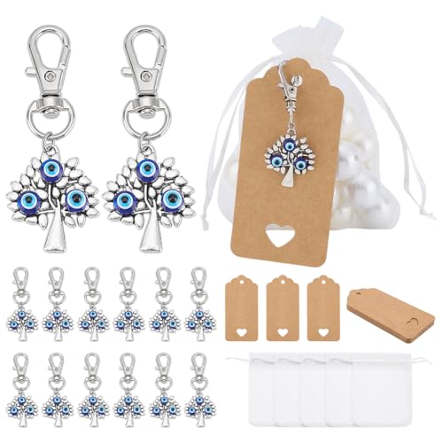 PH PandaHall 24 Sets Lebensbaum Schlüsselanhänger Favors Party-Schmankerl Organza-Geschenk-Taschen Silberne Baum Schlüsselanhänger Hochzeitsgeschenke Kleine Mesh-Taschen für Brautschau Taufe PH PandaHall 24 Sets Lebensbaum Schlüsselanhänger Favors Party-Schmankerl Organza-Geschenk-Taschen Silberne Baum Schlüsselanhänger Hochzeitsgeschenke Kleine Mesh-Taschen für Brautschau Taufe von PH PandaHall
