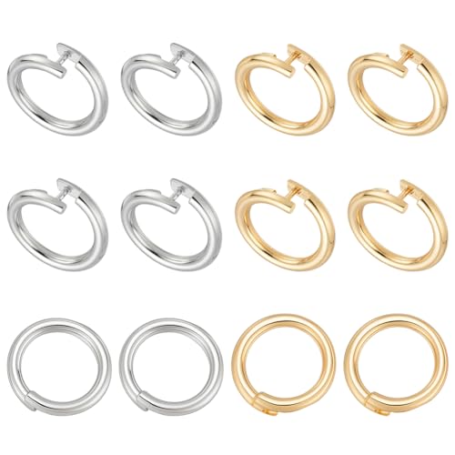 PH PandaHall 24 Stück 14K Vergoldete Biegeringe 12mm Runde Verriegelbare Biegeringe Kreisverschluss Ringverbinder Offenes Ende Biegeringe Für Armband Schlüsselanhänger Schmuckherstellung PH PandaHall 24 Stück 14K Vergoldete Biegeringe 12mm Runde Verriegelbare Biegeringe Kreisverschluss Ringverbinder Offenes Ende Biegeringe Für Armband Schlüsselanhänger Schmuckherstellung von PH PandaHall