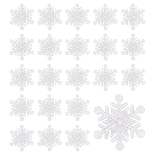 PH PandaHall 24 Stück Schneeflocken Aufnäher Zum Aufbügeln Winter Themen Stoffflicken Weiße Schneeflocken Applikation Aufnäher Zum Nähen von Kleidung Rucksäcken Basteln Urlaub Zuhause Geschenk Dekor PH PandaHall 24 Stück Schneeflocken Aufnäher Zum Aufbügeln Winter Themen Stoffflicken Weiße Schneeflocken Applikation Aufnäher Zum Nähen von Kleidung Rucksäcken Basteln Urlaub Zuhause Geschenk Dekor von PH PandaHall