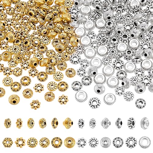 PH PandaHall 240 Stück 12 Stile Abstandsperlen Armbandperlen Tibetischer Stil Rondellperlen Blumensäulenperlen Für Schmuckherstellung DIY Handwerk 5~7.5mm PH PandaHall 240 Stück 12 Stile Abstandsperlen Armbandperlen Tibetischer Stil Rondellperlen Blumensäulenperlen Für Schmuckherstellung DIY Handwerk 5~7.5mm von PH PandaHall