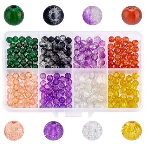 PH PandaHall 240 Stück Kleine Halloween Glasperlen 8 Farbe 6mm Runde Kristallperlen Herbstschmuckperle Bunte Crackle Lose Perle Für Armband Halskette Ohrringe Basteln Halloween Party Dekoration PH PandaHall 240 Stück Kleine Halloween Glasperlen 8 Farbe 6mm Runde Kristallperlen Herbstschmuckperle Bunte Crackle Lose Perle Für Armband Halskette Ohrringe Basteln Halloween Party Dekoration von PH PandaHall