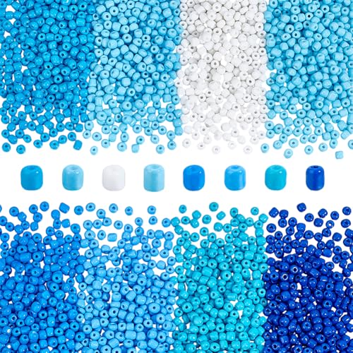 PH PandaHall 2400 Stück 8 Farben 4mm Rocailles Perlen 6/0 blaue Rocailles Perlen Kleine Runde Pony Perlen Aus Glas Für Ohrringe Freundschaftsarmbänder Schmuckherstellung PH PandaHall 2400 Stück 8 Farben 4mm Rocailles Perlen 6/0 blaue Rocailles Perlen Kleine Runde Pony Perlen Aus Glas Für Ohrringe Freundschaftsarmbänder Schmuckherstellung von PH PandaHall