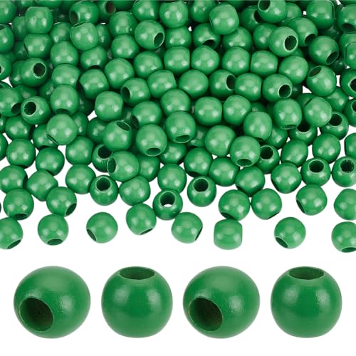 PH PandaHall 250 Stück 20mm Holzperlen 9mm Großes Loch Holz Europäische Rondellperlen Holz Makrameeperlen Für Armbandbasteln/Girlanden/Weihnachtsbaum/Quastendekor/Heimdekoration Grün PH PandaHall 250 Stück 20mm Holzperlen 9mm Großes Loch Holz Europäische Rondellperlen Holz Makrameeperlen Für Armbandbasteln/Girlanden/Weihnachtsbaum/Quastendekor/Heimdekoration Grün von PH PandaHall