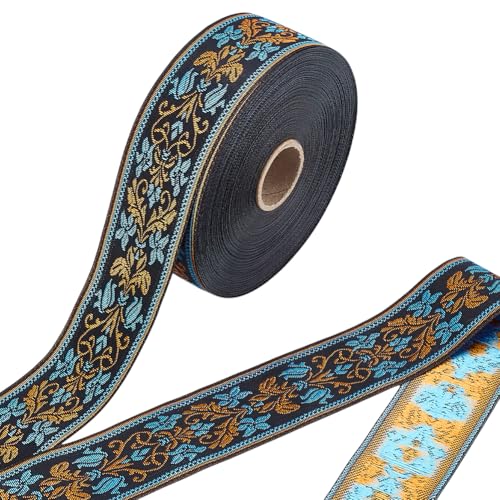 PH PandaHall 25m 4cm Vintage-Jacquard-Band Schwarzer Jacquard-Besatz Floral besticktes Band Floral gewebte Borte Ethnische Bänder für Nähen Kleidung Tasche Vorhang Verschönerung Dekoration PH PandaHall 25m 4cm Vintage-Jacquard-Band Schwarzer Jacquard-Besatz Floral besticktes Band Floral gewebte Borte Ethnische Bänder für Nähen Kleidung Tasche Vorhang Verschönerung Dekoration von PH PandaHall