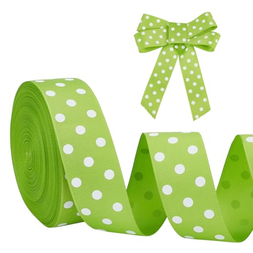 PH PandaHall 27.4m Polka Dot Farbband 3,8 cm breite grüne Bänder mit weißen Punkten Geschenkband zum Einpacken Craft Stoff Trim für Party Weihnachtsdekoration Floral Wreath Sewing Ornaments PH PandaHall 27.4m Polka Dot Farbband 3,8 cm breite grüne Bänder mit weißen Punkten Geschenkband zum Einpacken Craft Stoff Trim für Party Weihnachtsdekoration Floral Wreath Sewing Ornaments von PH PandaHall