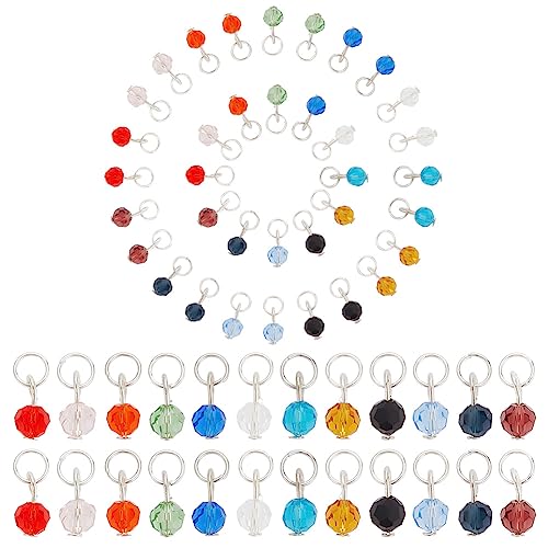 PH PandaHall 288 Stück Baumelnde Geburtsstein Charms Facettierte Glasanhänger Kristallperlen Anhänger Charms Kristallanhänger Tropfenperle Mit Biegeringen Für Halskette Ohrringe Schlüsselanhänger von PH PandaHall