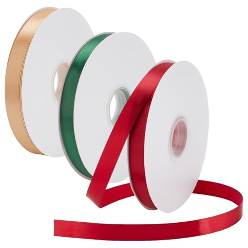 PH PandaHall 3 Farben 274m Satinband 15mm breites Weihnachtsband Einfarbiges Band Rot Bastelband Grün Geschenkband für DIY faschingskostüme karneval kostüm Geburtstag Party Blumenstrauß Dekorationen PH PandaHall 3 Farben 274m Satinband 15mm breites Weihnachtsband Einfarbiges Band Rot Bastelband Grün Geschenkband für DIY faschingskostüme karneval kostüm Geburtstag Party Blumenstrauß Dekorationen von PH PandaHall