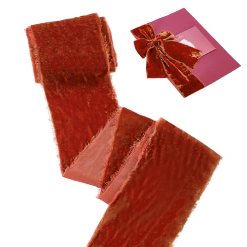 PH PandaHall 3 Yards Samtband 7.5cm Rohbänder Rustikaler Stil Fransen Geschenkband Ausgefranstes Boho Band Für Hochzeit Brautstrauß Geschenkverpackung Party Dekoration Dunkelrot PH PandaHall 3 Yards Samtband 7.5cm Rohbänder Rustikaler Stil Fransen Geschenkband Ausgefranstes Boho Band Für Hochzeit Brautstrauß Geschenkverpackung Party Dekoration Dunkelrot von PH PandaHall