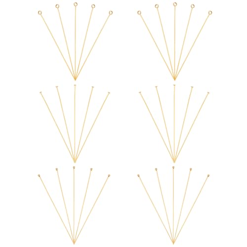 PH PandaHall 30 Stück 18 Karat Vergoldete 925 Sterling Silber Kopfstifte 3 Stil 50mm Offene Ösenstifte Flachkopfstifte Runde Kugelkopfstifte Zur Schmuckherstellung PH PandaHall 30 Stück 18 Karat Vergoldete 925 Sterling Silber Kopfstifte 3 Stil 50mm Offene Ösenstifte Flachkopfstifte Runde Kugelkopfstifte Zur Schmuckherstellung von PH PandaHall