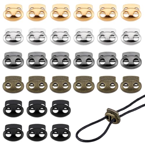 PH PandaHall 30 Stück 5 Farben Metall Kordelstopper Doppelloch Federstopper Verschlussschieber Knebelverschluss Stopper Für Kordelzüge Taschen Schnürsenkel Kleidung Hüte PH PandaHall 30 Stück 5 Farben Metall Kordelstopper Doppelloch Federstopper Verschlussschieber Knebelverschluss Stopper Für Kordelzüge Taschen Schnürsenkel Kleidung Hüte von PH PandaHall