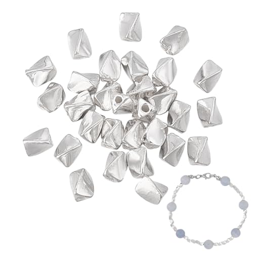 PH PandaHall 30 Stück 925 Abstandsperlen Aus Sterlingsilber Dreieckige Drehperlen Stapelbare Lose Metallperlen Für Die Herstellung von Armbändern Und Halsketten Mit Schmuckzubehör 4x3x4mm PH PandaHall 30 Stück 925 Abstandsperlen Aus Sterlingsilber Dreieckige Drehperlen Stapelbare Lose Metallperlen Für Die Herstellung von Armbändern Und Halsketten Mit Schmuckzubehör 4x3x4mm von PH PandaHall