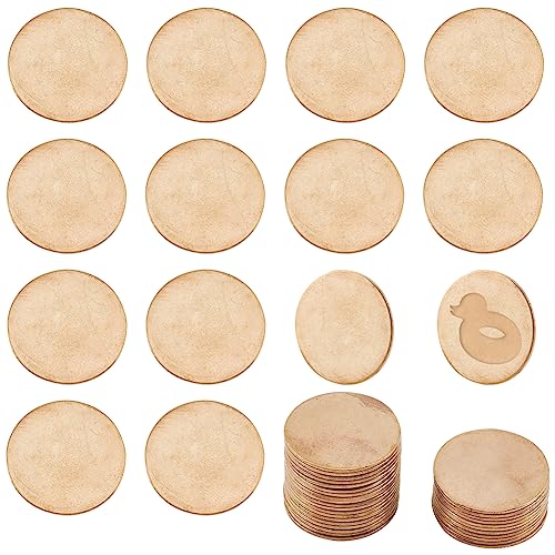 PH PandaHall 30 Stück Messing Stempelrohlinge 25mm (1 Zoll) Kreis Metallanhänger Goldener Massiver Rohling Münzen Schmuck Stempelscheiben Runde Rohlinge Anhänger Für Ohrringe Anhänger Anhänger von PH PandaHall