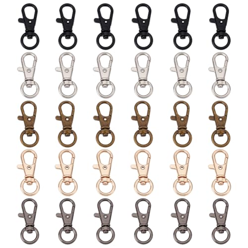 PH PandaHall 30 stücke 5 Farben Drehbare Karabiner Drehbare Karabinerhaken Drehbare Schlüsselanhänger Cliphaken Für DIY Taschen Schlüsselanhänger Schlüsselbänder Schmuckherstellung Handwerk PH PandaHall 30 stücke 5 Farben Drehbare Karabiner Drehbare Karabinerhaken Drehbare Schlüsselanhänger Cliphaken Für DIY Taschen Schlüsselanhänger Schlüsselbänder Schmuckherstellung Handwerk von PH PandaHall