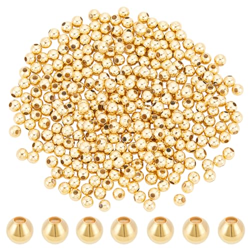 PH PandaHall 300 Stück 18K Gold Abstandsperlen 4 mm Nahtlos Glatte Perlen Taillenperlen Langlebige Perlen Metall Messingperlen Für Mehrschichtige Armbänder Satelliten Schmuckherstellung PH PandaHall 300 Stück 18K Gold Abstandsperlen 4 mm Nahtlos Glatte Perlen Taillenperlen Langlebige Perlen Metall Messingperlen Für Mehrschichtige Armbänder Satelliten Schmuckherstellung von PH PandaHall