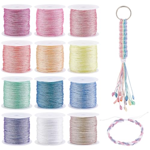 PH PandaHall 300 m 0.8mm Glitzer Polyesterschnur 12 Farben Geflochtener Schmuckfaden Gewachste Polyesterschnur Glitzernde Perlenschnur Für Armbänder Halsketten Schmuckherstellung PH PandaHall 300 m 0.8mm Glitzer Polyesterschnur 12 Farben Geflochtener Schmuckfaden Gewachste Polyesterschnur Glitzernde Perlenschnur Für Armbänder Halsketten Schmuckherstellung von PH PandaHall