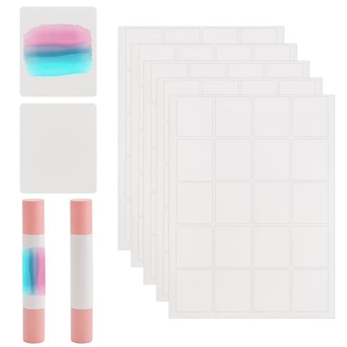 PH PandaHall 300 weiße Lippenbalsam Etiketten, 2,2x1,8 Zoll, bedruckbar, beschreibbar, selbstklebend für Lippenbalsamröhren und Laserdrucker von PH PandaHall