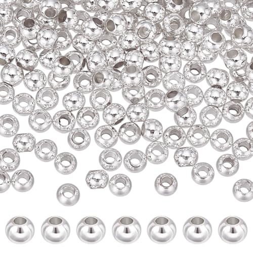 PH PandaHall 300PCS 3mm Abstandshalter Perlen Glatte runde Perlen Schmuck Silber Perlen Kleine Messing lose Perlen Metall-Kugel-Perlen für DIY geschichteten Halskette Armband Schmuck machen PH PandaHall 300PCS 3mm Abstandshalter Perlen Glatte runde Perlen Schmuck Silber Perlen Kleine Messing lose Perlen Metall-Kugel-Perlen für DIY geschichteten Halskette Armband Schmuck machen von PH PandaHall