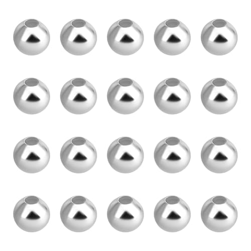PH PandaHall 300Stück 925 Sterling Silber plattiert Runde Perlen, 4mm nahtlose glatte Perlen Taille Perle Runde Kugel Perle Lose Abstandshalter aus Messing für Armband Bikini Bauch Kette geschichteten PH PandaHall 300Stück 925 Sterling Silber plattiert Runde Perlen, 4mm nahtlose glatte Perlen Taille Perle Runde Kugel Perle Lose Abstandshalter aus Messing für Armband Bikini Bauch Kette geschichteten von PH PandaHall
