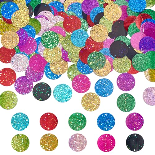 PH PandaHall 300 Pailletten 10 Farben 29mm PVC Runde Pailletten für DIY, Party, Hochzeit, Weihnachten, Geburtstag von PH PandaHall