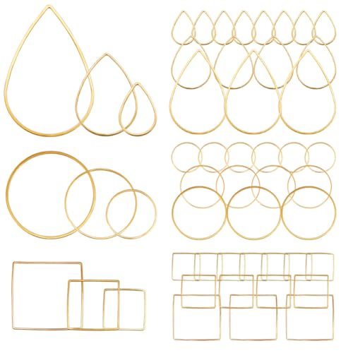 PH PandaHall 300pcs 3 Styles Ohrring Hoops für Schmuck machen, 4 Größen Offene Bezels Kunstharz Bezels Runde quadratische Ohrring Hoop Teardrop Linking Ring für Halsketten Kunsthandwerk PH PandaHall 300pcs 3 Styles Ohrring Hoops für Schmuck machen, 4 Größen Offene Bezels Kunstharz Bezels Runde quadratische Ohrring Hoop Teardrop Linking Ring für Halsketten Kunsthandwerk von PH PandaHall