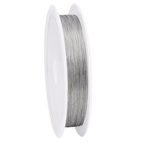 PH PandaHall 304 Edelstahldraht, 19 Stränge, Perlendraht, Basteldraht, Metall, Schmuckdraht für Halsketten, Armbänder, Schmuckherstellung, Drahtwickeln, Basteln von PH PandaHall