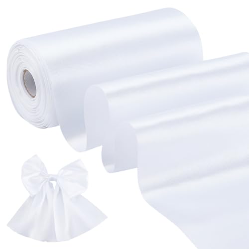 PH PandaHall 30m 15cm breites weißes Satinband Outdoor-Band Urlaubs-Band Solides Gewebe Double Face Satin für Osterdekoration, Hochzeit, Valentinstag, Auto, Schleife, Blumenbasteleien, Kleidung PH PandaHall 30m 15cm breites weißes Satinband Outdoor-Band Urlaubs-Band Solides Gewebe Double Face Satin für Osterdekoration, Hochzeit, Valentinstag, Auto, Schleife, Blumenbasteleien, Kleidung von PH PandaHall