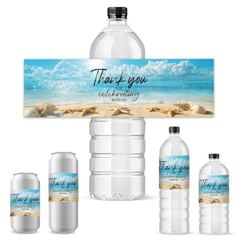 PH PandaHall 30pcs Klebeetiketten für Wasserflaschen, Sommer Strand Wasserflasche Aufkleber Wasserdicht Wasserflasche Wraps Feiern Lables für Hochzeit Geburtstag Party PH PandaHall 30pcs Klebeetiketten für Wasserflaschen, Sommer Strand Wasserflasche Aufkleber Wasserdicht Wasserflasche Wraps Feiern Lables für Hochzeit Geburtstag Party von PH PandaHall