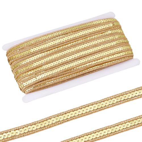 PH PandaHall 32.9m Goldene Paillettenbandbesatz 13mm Pailletten Zopfbesatz Glitzerband Pailletten Spitzenbesatz Zum Nähen DIY Basteln Kostüm Heimdekoration PH PandaHall 32.9m Goldene Paillettenbandbesatz 13mm Pailletten Zopfbesatz Glitzerband Pailletten Spitzenbesatz Zum Nähen DIY Basteln Kostüm Heimdekoration von PH PandaHall