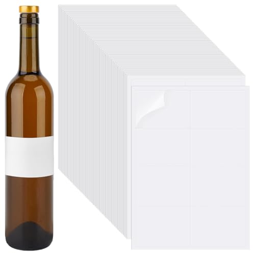 PH PandaHall 320 Stück Selbstklebende Weinflaschenetiketten 10.5x5.8cm Bedruckbare Etikettenaufkleber Für Wein Hochzeit Verlobung Jahrestag Cocktailparty 40 Blätter PH PandaHall 320 Stück Selbstklebende Weinflaschenetiketten 10.5x5.8cm Bedruckbare Etikettenaufkleber Für Wein Hochzeit Verlobung Jahrestag Cocktailparty 40 Blätter von PH PandaHall