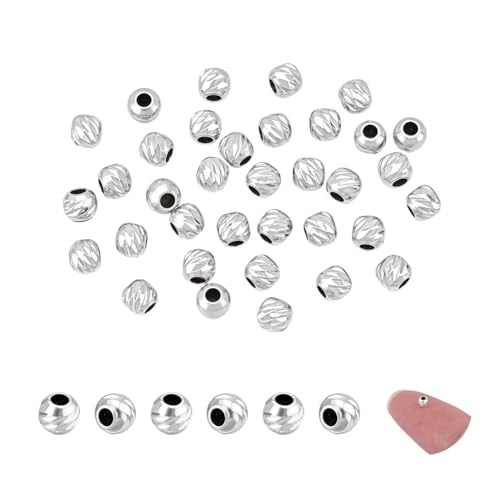 PH PandaHall 35 Stück 925 Sterling Silber Spacer Perlen 3mm Kleine Runde Perlen Mit Unendlichem Muster Strukturierte Metallperlen Für DIY Schmuck Ohrringe Armbänder Halsketten Basteln PH PandaHall 35 Stück 925 Sterling Silber Spacer Perlen 3mm Kleine Runde Perlen Mit Unendlichem Muster Strukturierte Metallperlen Für DIY Schmuck Ohrringe Armbänder Halsketten Basteln von PH PandaHall