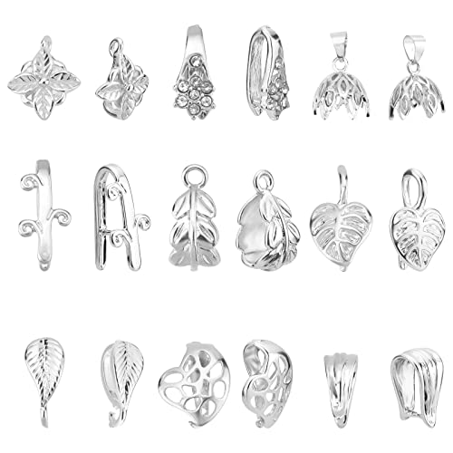 PH PandaHall 36 Stück Messing-Bügel, 9 Stile, Eispickel-Clip-Verschluss, Bügel, Blatt-Schnappbügel, Platin-Haken, Schmuckverschlüsse für Bastelarbeiten, Halsketten, Anhänger, Armbänder PH PandaHall 36 Stück Messing-Bügel, 9 Stile, Eispickel-Clip-Verschluss, Bügel, Blatt-Schnappbügel, Platin-Haken, Schmuckverschlüsse für Bastelarbeiten, Halsketten, Anhänger, Armbänder von PH PandaHall