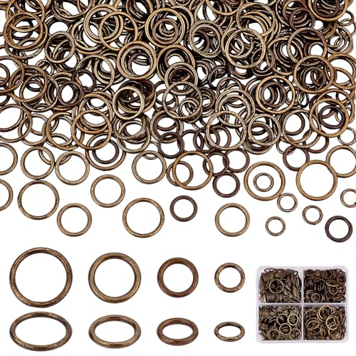PH PandaHall 360 Stück Geschlossene Biegeringe 6/8/10/12 mm O Ringe Gelötete Biegeringe 16~18 Gauge Antike Bronze Runde Ringe Für Armbänder Halsketten Schlüsselanhänger PH PandaHall 360 Stück Geschlossene Biegeringe 6/8/10/12 mm O Ringe Gelötete Biegeringe 16~18 Gauge Antike Bronze Runde Ringe Für Armbänder Halsketten Schlüsselanhänger von PH PandaHall