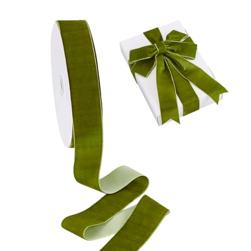 PH PandaHall 38mm Samtband 25 Yards Vintage Band Satin Verpackung Bänder Für Haar Bogen Verpackung Weihnachten Hochzeit Decor Olivgrün von PH PandaHall