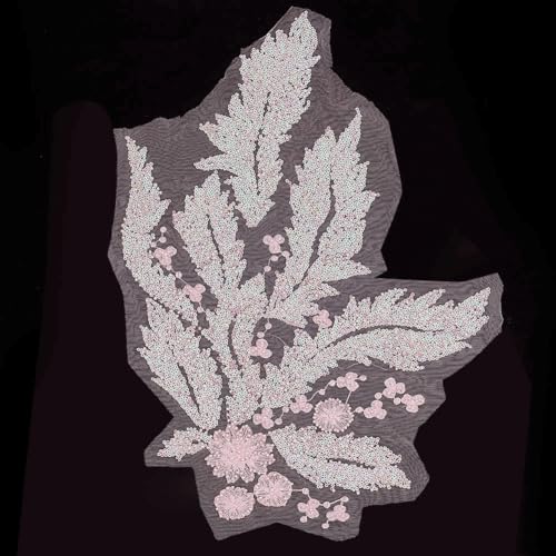 PH PandaHall 3D-Pailletten-Perlenstickerei-Spitzenapplikation Rosa Aufnähbare Blumenstickerei-Applikation Blumen-Spitzenstoff-Applikationen Bordüre für Brautkleid, Kostüm, Bastelarbeiten, 47 x 30 cm PH PandaHall 3D-Pailletten-Perlenstickerei-Spitzenapplikation Rosa Aufnähbare Blumenstickerei-Applikation Blumen-Spitzenstoff-Applikationen Bordüre für Brautkleid, Kostüm, Bastelarbeiten, 47 x 30 cm von PH PandaHall