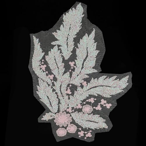 PH PandaHall 3D-Pailletten-Stickerei, Spitzenapplikation, rosa zum Aufnähen, Blumenstickerei, Applikation, Blumenspitze, Stoffapplikationen für Hochzeitskleid, Kleid, Mieder, Kostüm, Handwerk, 47 x 30 PH PandaHall 3D-Pailletten-Stickerei, Spitzenapplikation, rosa zum Aufnähen, Blumenstickerei, Applikation, Blumenspitze, Stoffapplikationen für Hochzeitskleid, Kleid, Mieder, Kostüm, Handwerk, 47 x 30 von PH PandaHall