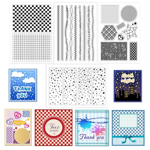PH PandaHall 4 Blatt Mix Texture Transparente Stempel Zur Kartengestaltung Transparenter Silikonstempel Mit Linien Transparent Zum Basteln Siegelstempel Für Fotos Scrapbooking Malen PH PandaHall 4 Blatt Mix Texture Transparente Stempel Zur Kartengestaltung Transparenter Silikonstempel Mit Linien Transparent Zum Basteln Siegelstempel Für Fotos Scrapbooking Malen von PH PandaHall