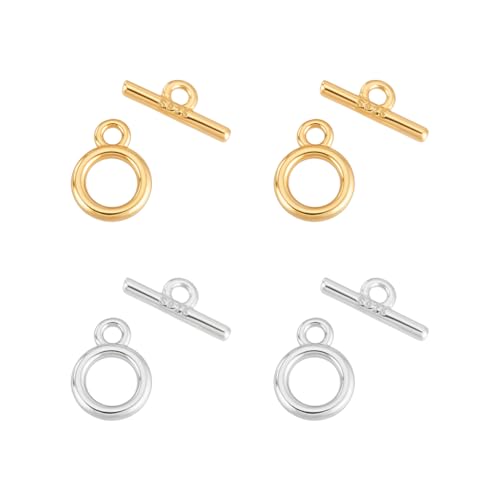 PH PandaHall 4 Sets 925 Sterling Silber Knebelverschlüsse Runder T Bar Verschlussverschluss 8.5x6.5mm Runder Verbinder Charm Verschluss Für Halsketten Armbänder Schmuckherstellung PH PandaHall 4 Sets 925 Sterling Silber Knebelverschlüsse Runder T Bar Verschlussverschluss 8.5x6.5mm Runder Verbinder Charm Verschluss Für Halsketten Armbänder Schmuckherstellung von PH PandaHall