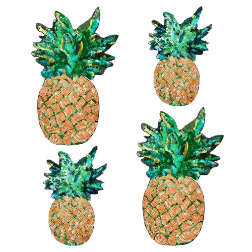 PH PandaHall 4 Stück Ananas Aufnäher Zum Nähen 2 Größen Große Ananas Aufkleber Glitzernde Pailletten Aufnäher Bestickte Dekorative Aufnäher Für Kleidung 28.5/26cm PH PandaHall 4 Stück Ananas Aufnäher Zum Nähen 2 Größen Große Ananas Aufkleber Glitzernde Pailletten Aufnäher Bestickte Dekorative Aufnäher Für Kleidung 28.5/26cm von PH PandaHall