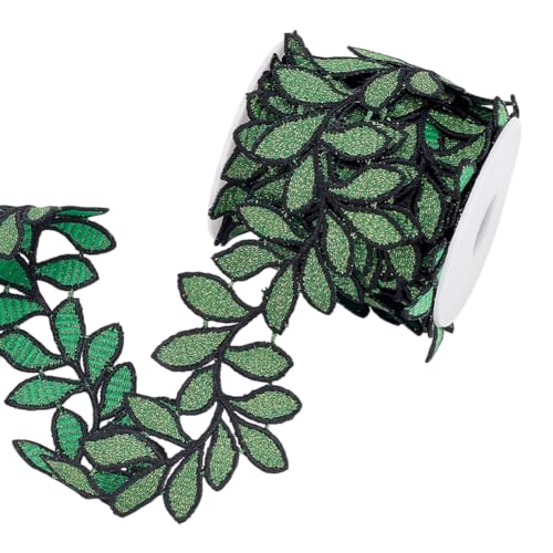 PH PandaHall 4.5m Blätter Trim Blatt Lace Ribbon 55mm Breite Blatt Form Band Pflanze Rand Trim Gestickte Spitze Trim Grüne Applique Trim für DIY Kunsthandwerk Kostüm Nähen Home Decor PH PandaHall 4.5m Blätter Trim Blatt Lace Ribbon 55mm Breite Blatt Form Band Pflanze Rand Trim Gestickte Spitze Trim Grüne Applique Trim für DIY Kunsthandwerk Kostüm Nähen Home Decor von PH PandaHall