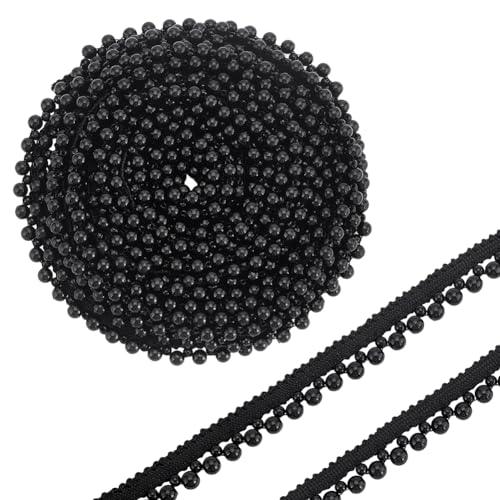 PH PandaHall 4.5m Perlen Spitzenbesatz 6mm Schwarze Perlen Fransenbesatz 12mm Breite Applikationskantenbesätze Dekoratives Spitzenband Für Heimwerkerarbeiten Nähen Besticken Hochzeit Party Dekoration PH PandaHall 4.5m Perlen Spitzenbesatz 6mm Schwarze Perlen Fransenbesatz 12mm Breite Applikationskantenbesätze Dekoratives Spitzenband Für Heimwerkerarbeiten Nähen Besticken Hochzeit Party Dekoration von PH PandaHall
