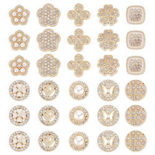 PH PandaHall 40 Stück Emaille Strassknöpfe Im 10 Stil Goldfarbene Blumenknöpfe Zum Aufnähen von Kleidung Dekorative Knöpfe Für DIY Schmuck Kleidung Hochzeit Haarschmuck PH PandaHall 40 Stück Emaille Strassknöpfe Im 10 Stil Goldfarbene Blumenknöpfe Zum Aufnähen von Kleidung Dekorative Knöpfe Für DIY Schmuck Kleidung Hochzeit Haarschmuck von PH PandaHall