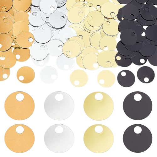 PH PandaHall 400 Stück 20 mm flache runde Pailletten, 4 Farben, große Pailletten, schillernde Pailletten, lose Pailletten, schillernde Kreispunkte für Handwerk, Kunst, Schmuckherstellung, Nähen PH PandaHall 400 Stück 20 mm flache runde Pailletten, 4 Farben, große Pailletten, schillernde Pailletten, lose Pailletten, schillernde Kreispunkte für Handwerk, Kunst, Schmuckherstellung, Nähen von PH PandaHall