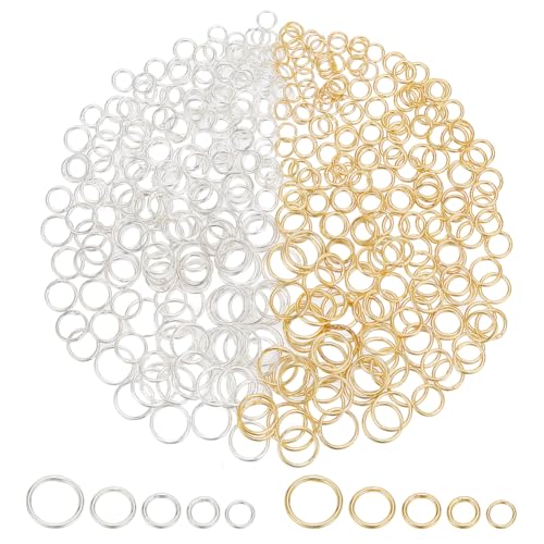PH PandaHall 400 Stück Biegeringe 5 Größen Geschlossene Biegeringe Gelötete Biegeringe Silberne/Goldene Messing Rundringe Für Die Herstellung von Schmuck Armbändern Und Halsketten 5~10 mm PH PandaHall 400 Stück Biegeringe 5 Größen Geschlossene Biegeringe Gelötete Biegeringe Silberne/Goldene Messing Rundringe Für Die Herstellung von Schmuck Armbändern Und Halsketten 5~10 mm von PH PandaHall