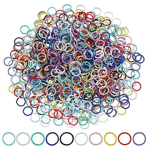 PH PandaHall 400 Stück Sprungringe 12mm Offene Biegeringe Kettenhemd Ringe Farbige Schmuck Verbindungsringe 18 Gauge Ungelötet O Ring Für Armbänder Halsketten Halsreifen DIY Bastelherstellung von PH PandaHall