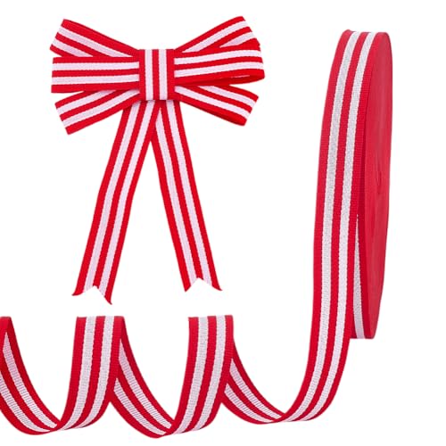 PH PandaHall 45,7 m rot-weiß gestreiftes Band, 2 cm Polyester-Ripsband, Stoffbänder, patriotische Bänder für Kranz, Geschenkverpackung, Party, Dekoration, Hochzeit, DIY Handwerk PH PandaHall 45,7 m rot-weiß gestreiftes Band, 2 cm Polyester-Ripsband, Stoffbänder, patriotische Bänder für Kranz, Geschenkverpackung, Party, Dekoration, Hochzeit, DIY Handwerk von PH PandaHall