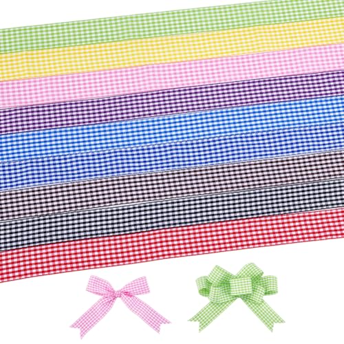 PH PandaHall 45 Yards Pastellfarbenes Karoband Mit Drahtkante 9 Farben Polyester Gingham Band 25mm Karierte Stoffbänder Zum Verpacken von Geschenken Kränzen Und Schleifen Basteln PH PandaHall 45 Yards Pastellfarbenes Karoband Mit Drahtkante 9 Farben Polyester Gingham Band 25mm Karierte Stoffbänder Zum Verpacken von Geschenken Kränzen Und Schleifen Basteln von PH PandaHall